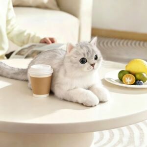 仿真银渐层猫咪玩偶可爱公仔毛绒