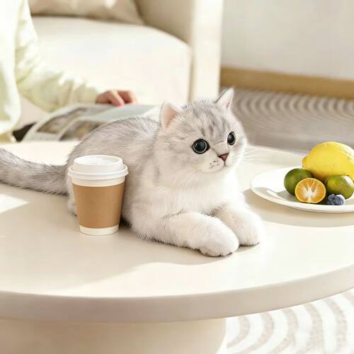 仿真银渐层猫咪玩偶可爱公仔毛绒