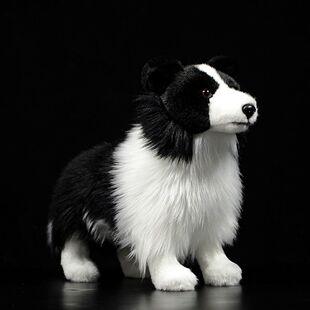 可爱边境牧羊犬可爱狗狗玩偶毛绒玩具模型礼物礼品狗公仔仿真动物