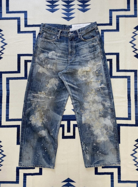 社长 NELGHBDRHODD 24SS SAVAGE DP WIDE 水洗nbhd牛王牛仔裤14oz