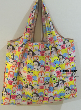 TSUM米奇米妮大家族 轻松熊 环保袋购物袋 折叠便携 卡通大号