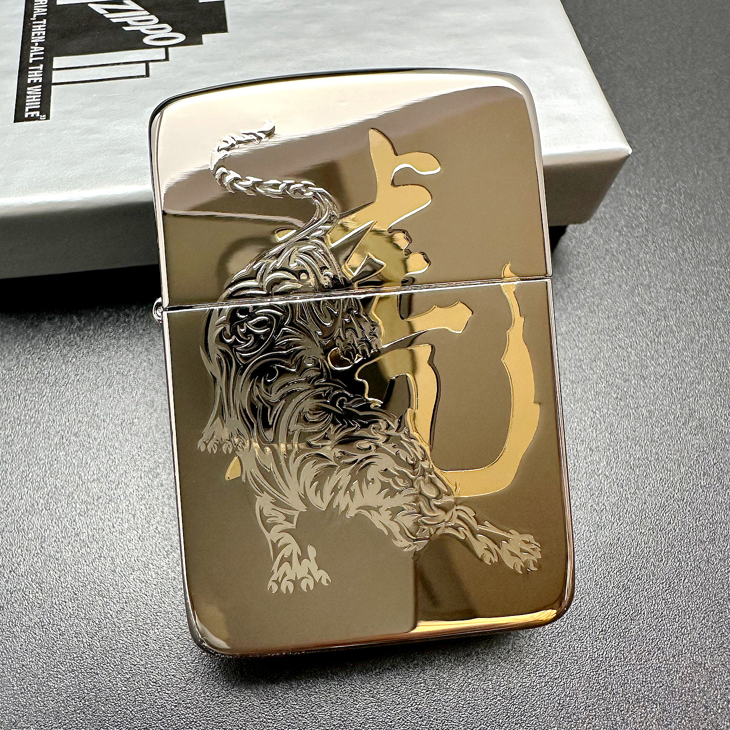 ZIPPO正品之宝打火机 韩版原版经典复古 黑色古银 1941老虎猛虎