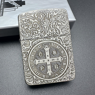 ZIPPO正品之宝打火机 千语原版DIY 十字架 1941银色康斯坦丁