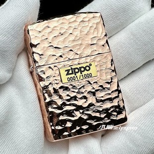 ZIPPO正品之宝打火机 日版原版盔甲玫瑰金 限量陨石坑162-5PG中央
