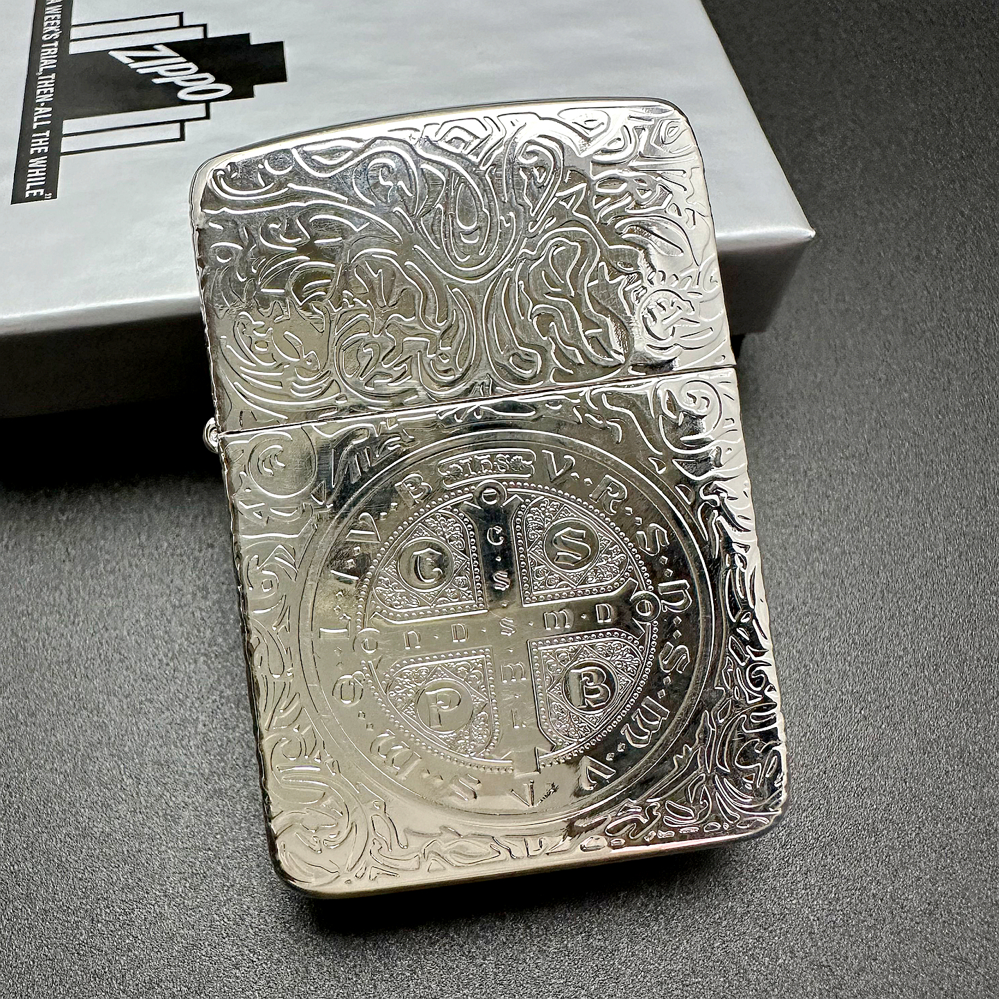 ZIPPO正品之宝打火机 原版雕刻DIY 1941亮银康斯坦丁