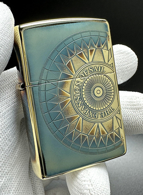 ZIPPO正品之宝打火机 日版原版常规限量 烤蓝色 爱情海罗盘航海图