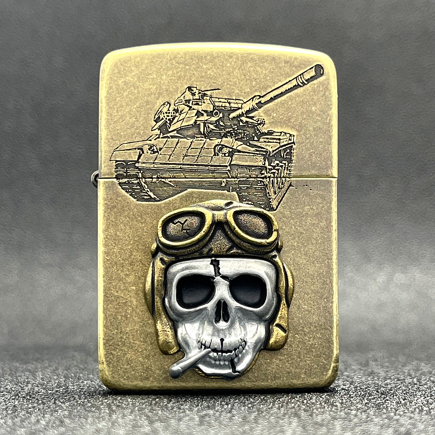 ZIPPO正品之宝打火机 千语原版贴章复古DIY 1941古铜坦克军团