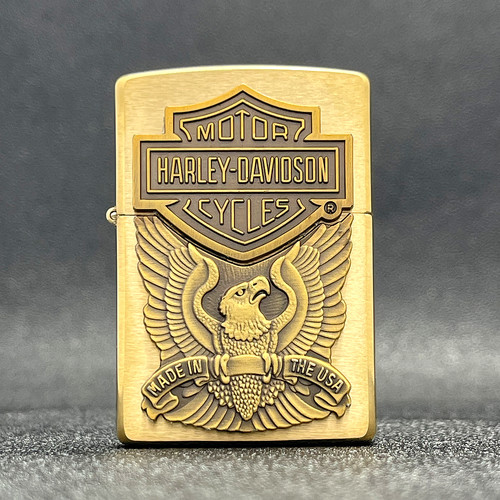 ZIPPO正品之宝打火机哈雷举盾鹰