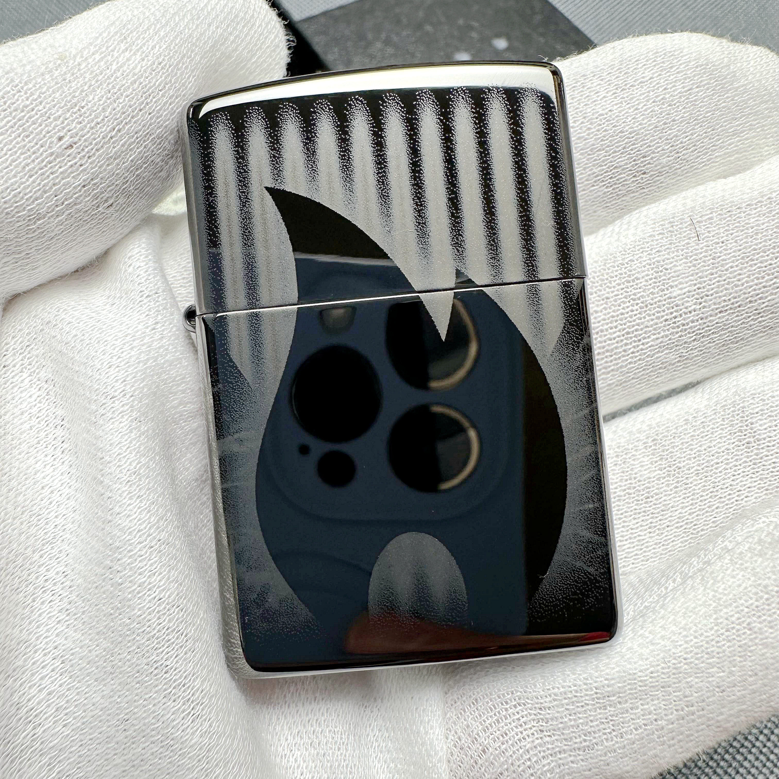 之宝zippo打火机正品防风煤油 美版原版 黑色 经典火焰标志48738