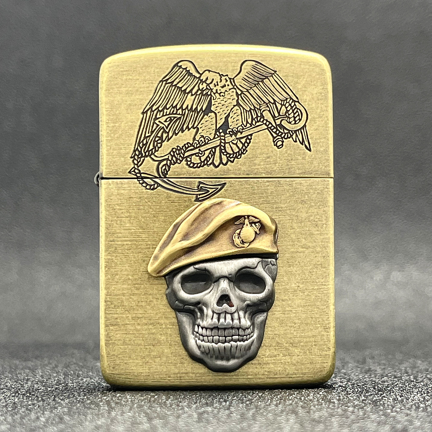 ZIPPO正品之宝打火机 千语原版贴章复古DIY 1941古铜海军陆战队
