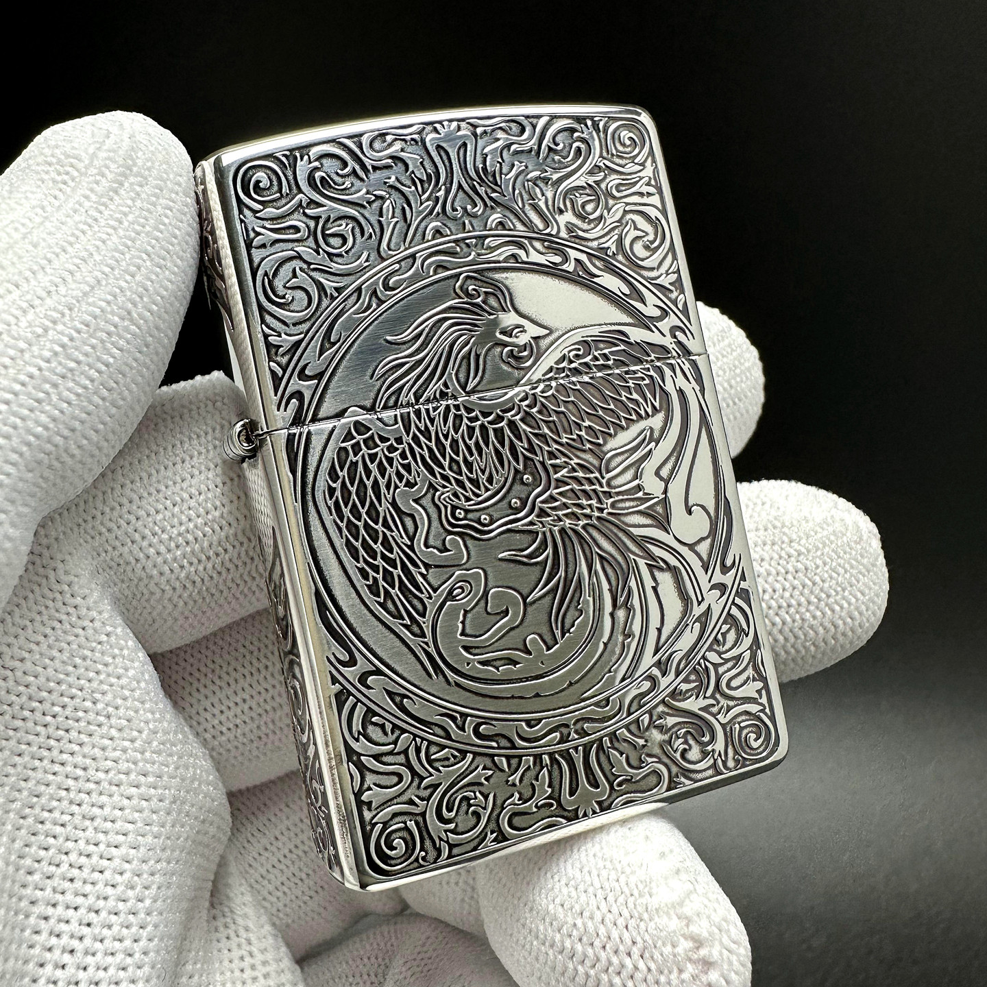 ZIPPO正品之宝打火机 日版原版常规 银色 黄铜 五面凤凰