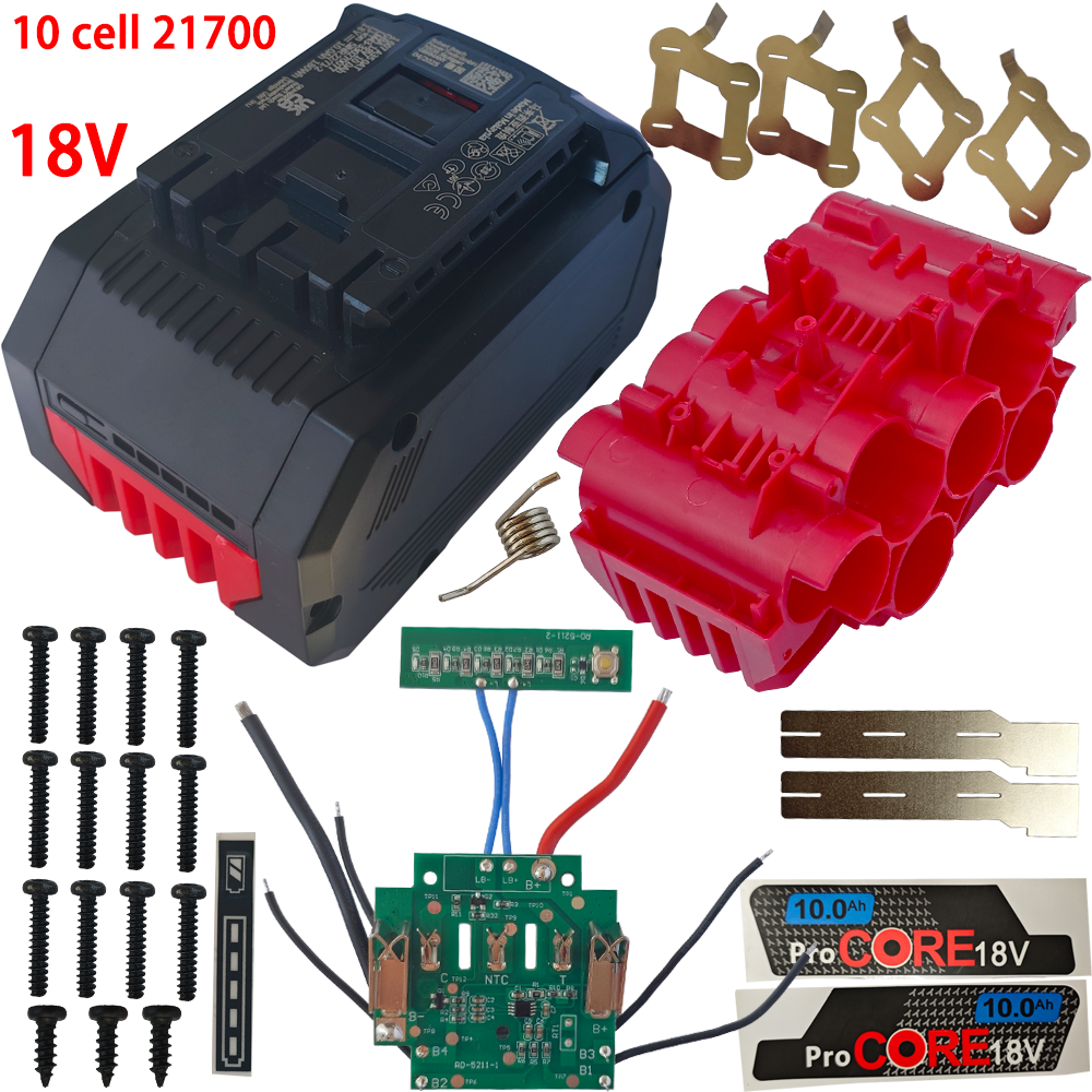 适用于博世BOSCH 18V 10 芯cell  21700 kits case 电池套料