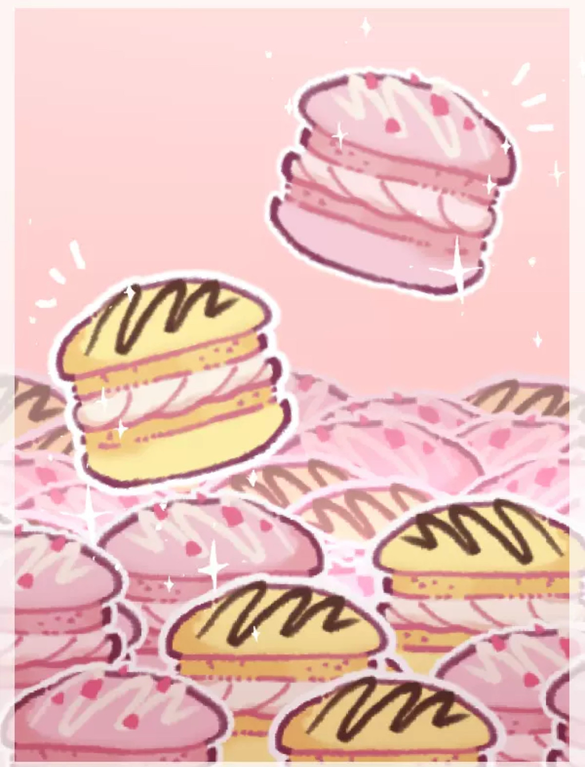 【csp笔刷】食物作者4种打包 10支，早餐面包＋曲奇＋马卡龙＋花