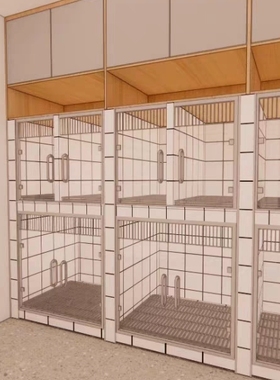 acon3d 宠物店 su模型 包含猫爬架 零食商品柜  宠物洗澡房寄存笼