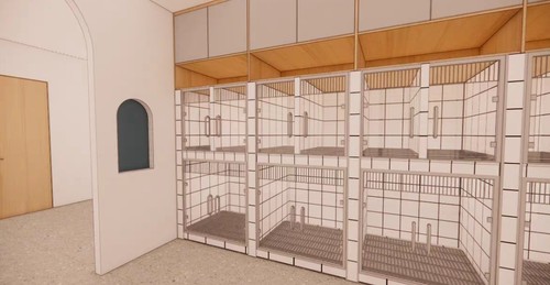 acon3d 宠物店 su模型 包含猫爬架 零食商品柜  宠物洗澡房寄存笼