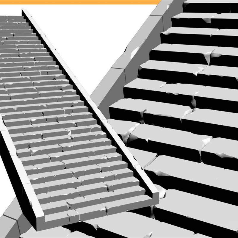 【csp模型】破损的石阶3d梯子3d