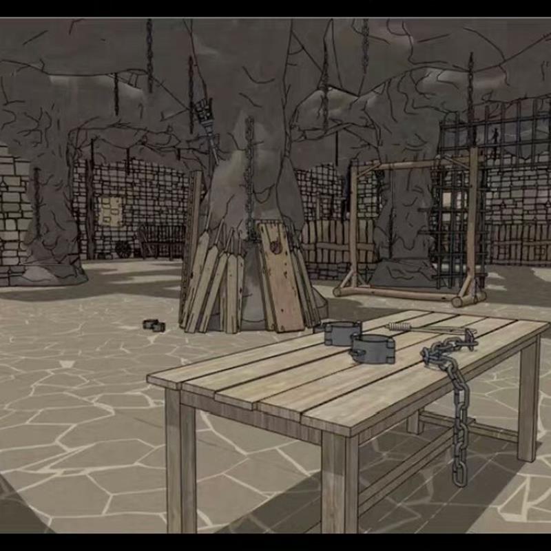 acon3d 古风地牢su模型 古代场景漫画插画素材 草图大