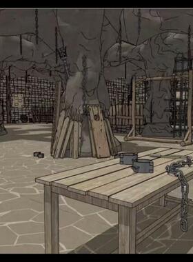 acon3d 古风地牢su模型 古代场景漫画插画素材 草图大