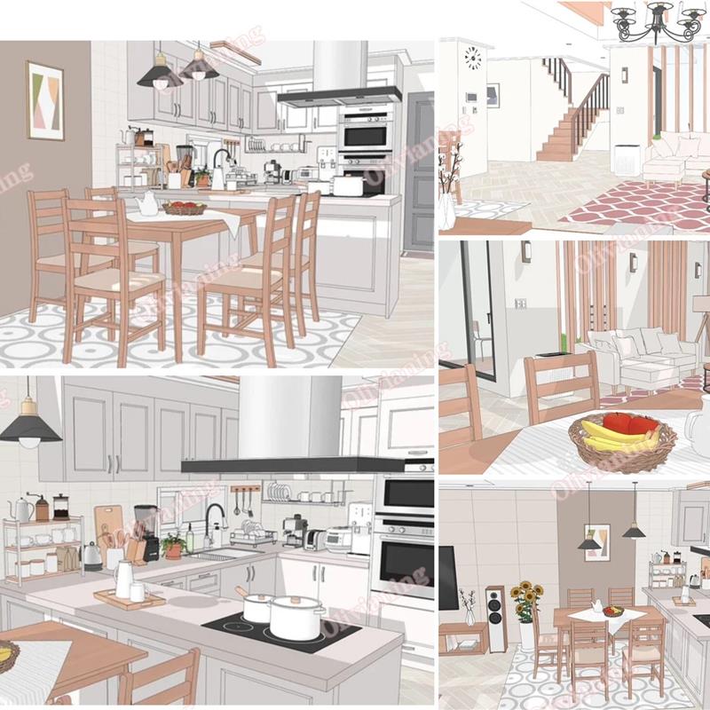 【acon 3D】 现代-商铺住宅整体模型套装 su模型(包