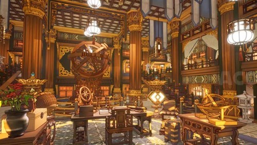 【acon3d】东洋风天文学幻想01-天文学家的书房