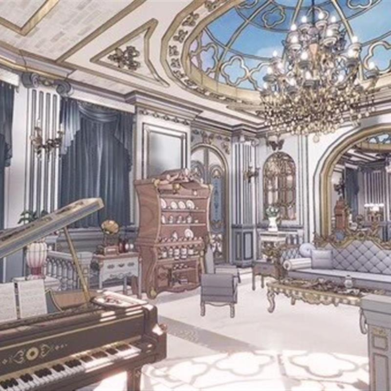 【acon 3D】 浪漫幻想欧洲风欧式场景-卧室 su模型