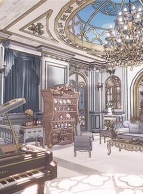 【acon 3D】 浪漫幻想欧洲风欧式场景-卧室 su模型