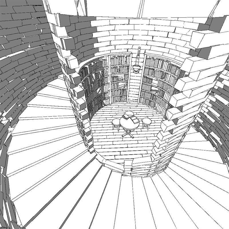 【csp】【模型】C187塔楼里的藏书室 场景 西幻 冒险