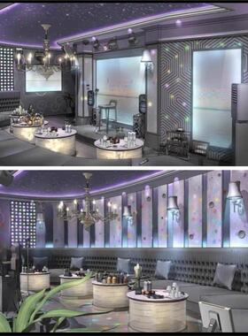 【acon3d】 酒吧练歌厅、走廊、破碎的室内 草图大师模型