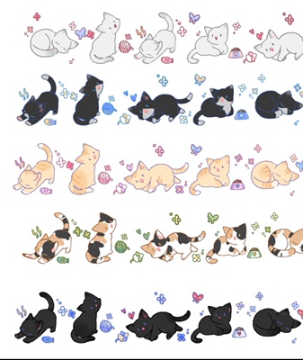 【csp笔刷】5种猫咪 5支 只能csp，优动漫用！其他软件都不能用！