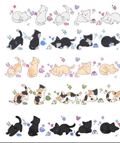 【csp笔刷】5种猫咪 5支 只能csp，优动漫用！其他软件都不能用！