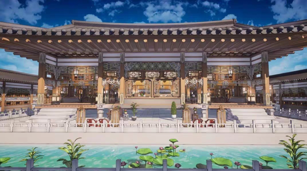 【acon3d】东洋风天文学幻想04 -- 书堂（版本2）