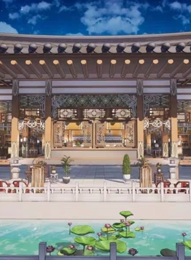 【acon3d】东洋风天文学幻想04 -- 书堂（版本2）