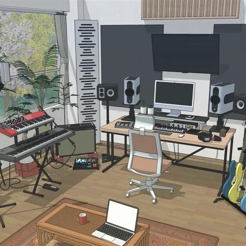 [acon3d]音乐家的房间