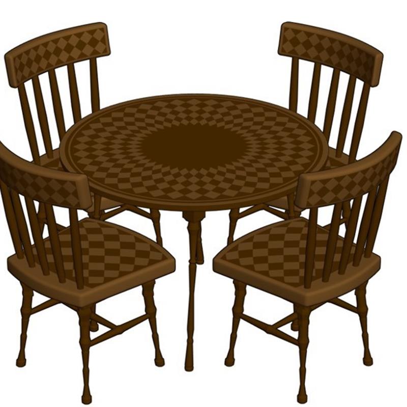 【csp模型】餐厅桌椅家具室内