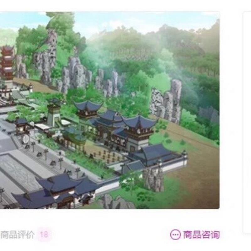 【acon3D】幻想武侠史剧-文派整体套装 su模型  草图