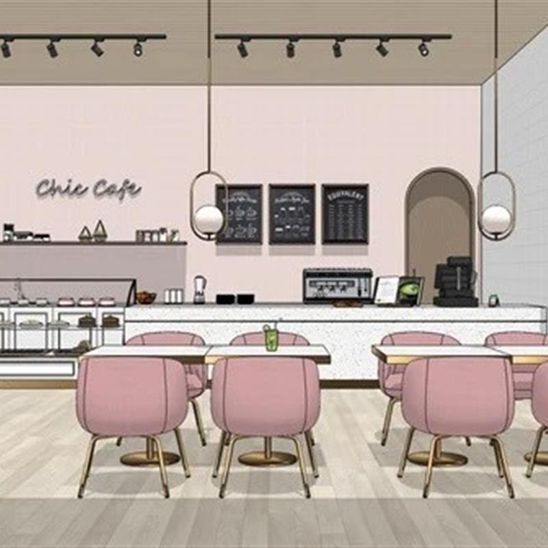 【acon 3D】 酷酷的咖啡店/咖啡馆/咖啡厅 su模型