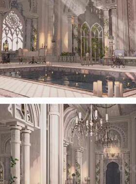 【acon3d】白色幻想神殿-小大厅