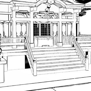 【csp3d】csp模型,日式神社模型