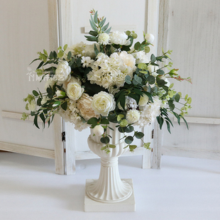 欧式罗马仿真花艺摆件客厅大花瓶落地插花艺装饰花盆婚礼摄影道具