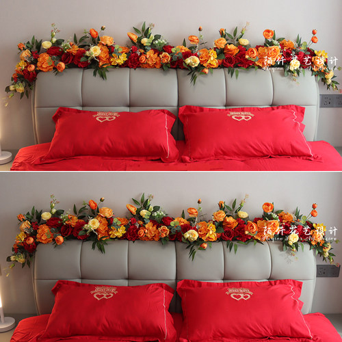 卧室房间床头花客厅沙发装饰结婚