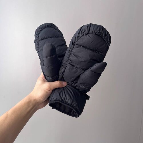羽绒手套加绒滑雪男闷指手套