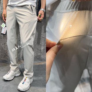 轻薄透气 松紧腰运动通勤简约休闲裤 意式 男士 高端夏季 激光打孔