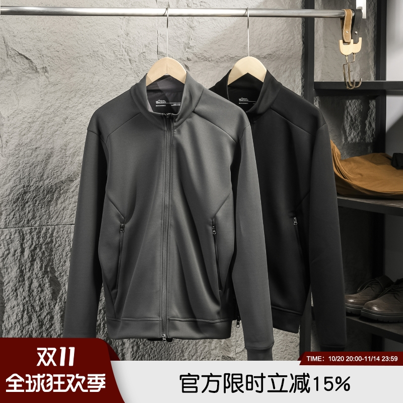 简约有型！3D立体裁剪！秋冬商务休闲时尚百搭立领针织夹克男外套