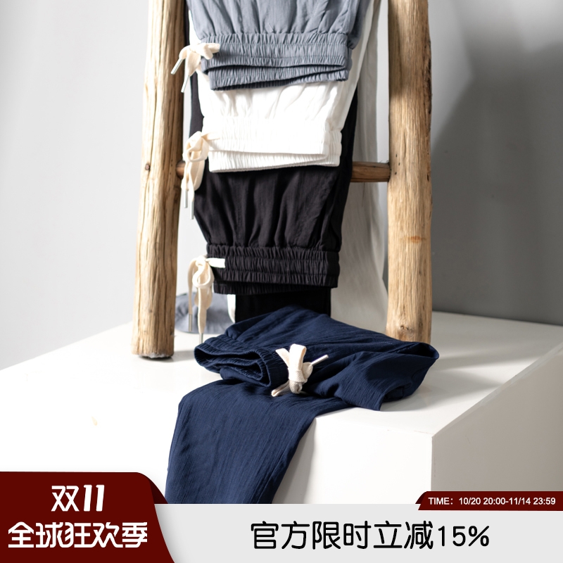 贼拉舒服春季男士纯色宽松休闲裤