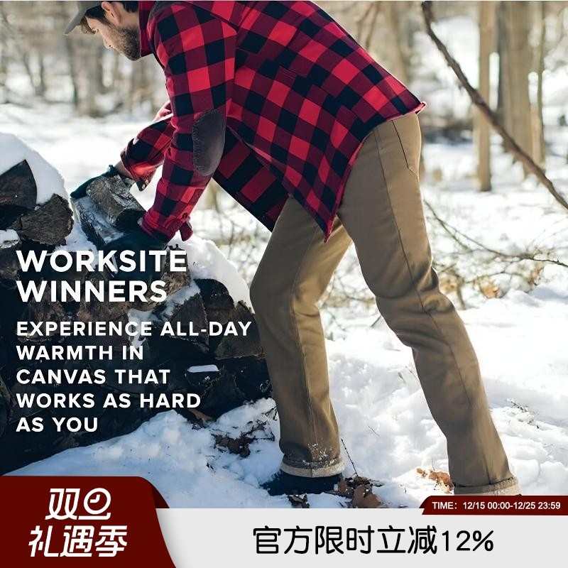 秋冬男士美系伐木工加绒休闲裤
