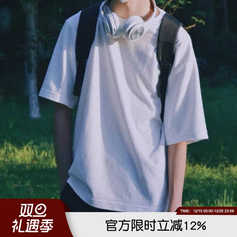 情侣夏季五分袖宽松圆领T打底衫