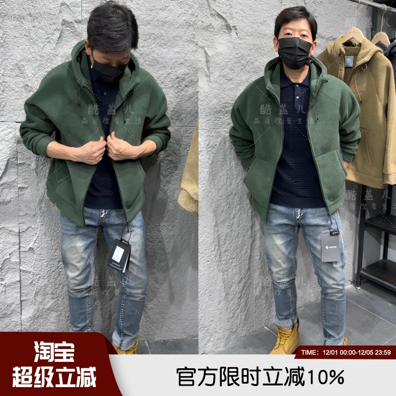 情侣加厚连帽休闲加绒夹克外套