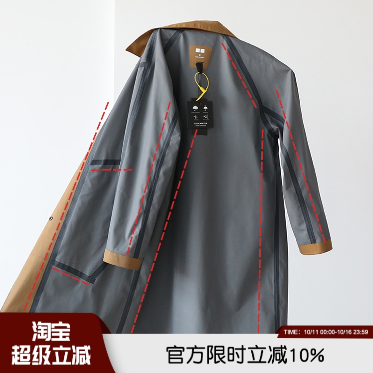 这才叫牛货！无缝压胶切割工艺！日系春季情侣男女中长款风衣外套