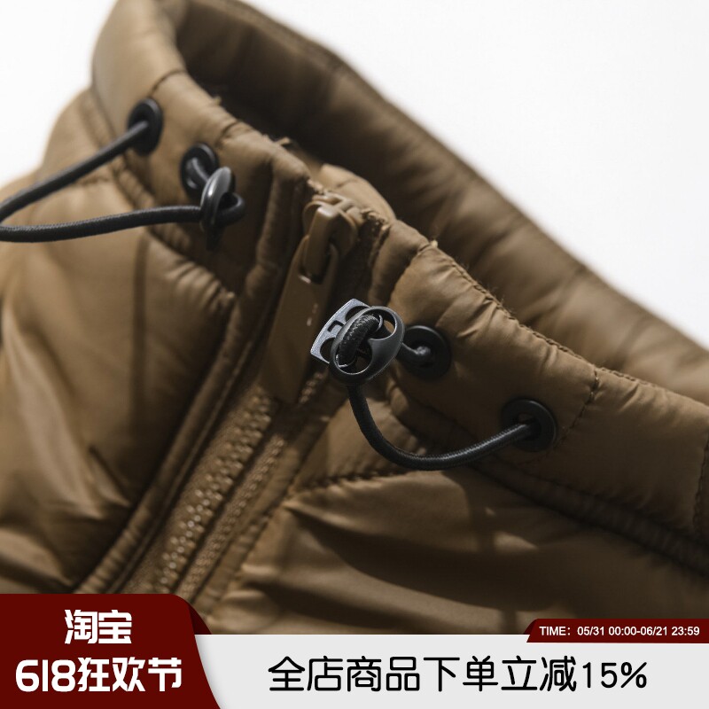 日系机能风！山系户外秋冬半拉链套头户外工装加厚立领棉服男外套
