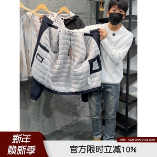 意式 双拉链门禁防风保暖外套潮 高奢绵羊毛桑蚕丝填充棉服秋冬男士